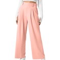 thumbnail image 1 of Timegard Wide Leg Pants for Women Elastic High Waist Ruched Fall Office Casual Loose Pants with Pockets, 1 of 7