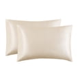 thumbnail image 1 of Luxury Simulated Silk Pillowcases 2 Pcs for Hair and Skin - 20x30 Inches Standard Size with Envelope Closure - 100% Polyester Satin Pillowcase Set - Anti-Frizz Hair Care Bedding - Wrinkle, 1 of 1