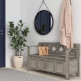 thumbnail image 2 of SIMPLIHOME Amherst Banc de Rangement d'Entrée en Bois Massif de 48 Pouces de Large avec Charnière de Sécurité, Multifonctionnel Transitionnel en Gris Vieilli, 2 of 2