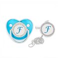 thumbnail image 1 of XZNGL Pacifier Clips Baby Girl Baby Pacifier 26 Letter Name Initials Clip Silicone Baby Pacifier Golden Shiny Newborn Pacifier Silicone Pacifier Clip, 1 of 4