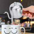 thumbnail image 2 of Cafetière, Bouilloire en Acier Inoxydable, Buse Fine pour Usage Domestique Couleur Acier 500ml, 2 of 8