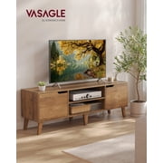 VASAGLE TV Stand for 65-Inch TVs, Entertainment Center with Adjustable Shelf, 147 cm Long Media Console Table, Transitional Style, for Living Room, Bedroom, Honey Brown