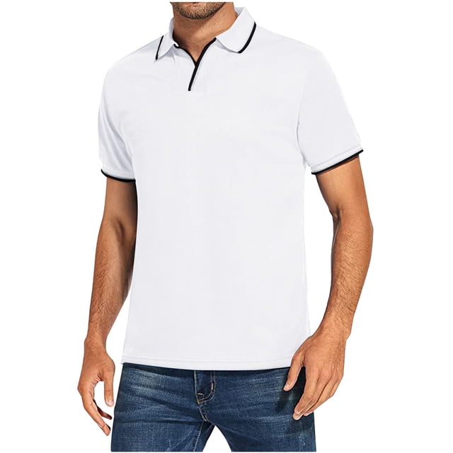 XZNGL Chemises à Manches Courtes pour Hommes Mode Hommes Décontracté Ajusté Col Rabattu Couleur Unie T-Shirt à Manches Courtes Hauts Blouse Hommes Chemises à Manches Courtes Chemises pour Hommes à Manches Courtes Décontracté