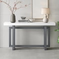 thumbnail image 2 of HMYG 59.1'' Painted Entryway Table with Pine Veneer,Unique Triple Rectangle Design Console Table with Thick Pine Wood Legs,Extra Long Sofa Table Versatile for Hallway,Living Room,Kitchen, 2 of 10
