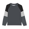 thumbnail image 4 of Posijego Girls Striped Long Sleeve Shirts Kids Round Neck Color Block Tunic Tops Spring T-Shirts Size 4-14 Years, 4 of 6