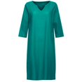 thumbnail image 3 of 2025 et Robe en Lin à Manches Courtes à Boutons devant Vacances Semi-Décontractée Robe d'Été Petite pour Femmes Robe Mini à Col en V Robe Trapèze Été Femmes Couleur Unie Femmes, 3 of 7
