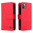 thumbnail image 3 of Case for iPhone 11 Pro Max Cover Zipper Pocket Wallet Case Magnetic Protective - Red, 3 of 5