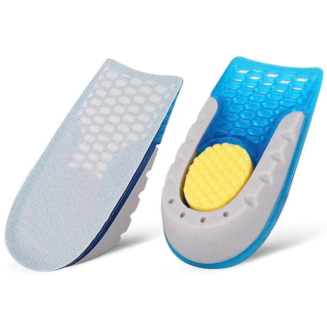 Amdohai 1 Paire d'Insertions pour Rehausser le Talon Augmentation de la Hauteur Insole Doux Respirant Design Invisible Soutien du Pied en Sillicone