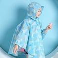 thumbnail image 4 of MIASHUI Kids Rain Poncho Reusable Toddler Raincoat Waterproof Rain Jacket,Light Blue,6-8 Years, 4 of 4