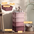 thumbnail image 3 of Qaba 4 Tier Kids Toy Organizer with 4 Plastic Storage Bins, Pink, 3 of 10