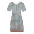 thumbnail image 3 of Cameland Robe d'Été pour Femme, Mode Bord de Mer, Décontractée, Imprimée, à Manches Courtes, à Col Rond, 3 of 4