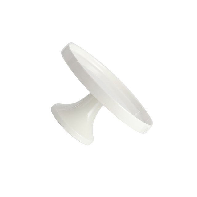 fastboy Cake Serving Trays Household Simple Style Fruit Cupcake Plate Pastry Storage Holder Tabletop Solid Color Dessert Stand Accessory White rounded 11in