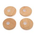 thumbnail image 4 of Shisuyan Mason Jar Lids Bamboo Silicone 4Pcs 2.8In, 4 of 8