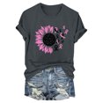 thumbnail image 4 of Lolmot Blouses pour Femmes, Mode pour Femmes Blouse à Imprimé à Manches Courtes, T-Shirt à Col Rond Amusant, 4 of 4
