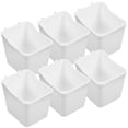 thumbnail image 1 of OULII 6Pcs White Pegboard Paper Holder ABS Storage Bins for Garage Office Craft Room Organization, 1 of 8