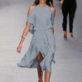 thumbnail image 1 of Robe d'Été pour Femmes 2024 Mode Grande Taille Décontractée Ample à Col Rond Unie à Manches Courtes Robe Rabais de 50 % Liquidation!, 1 of 6
