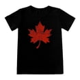 thumbnail image 3 of QUOTAY T-Shirt Graphique Fête du Canada Imprimé Manches Courtes Col Rond Tee pour Garçons Tenue Décontractée de Tous les Jours École Activités Extérieures Âges 3-13 Ans Hauts, T-Shirts et Chemises pour Garçons Noir_004,150, 3 of 4