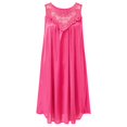 thumbnail image 4 of 2025 Robe Décontractée Unie pour Femmes Chemises de Nuit pour Dames Coton Sans Manches Col Rond Dentelle Chemises de Nuit en Coton pour Femmes Robe à Empiècements Chandail Ample Chemises de Sommeil pour Femmes Coton, 4 of 5