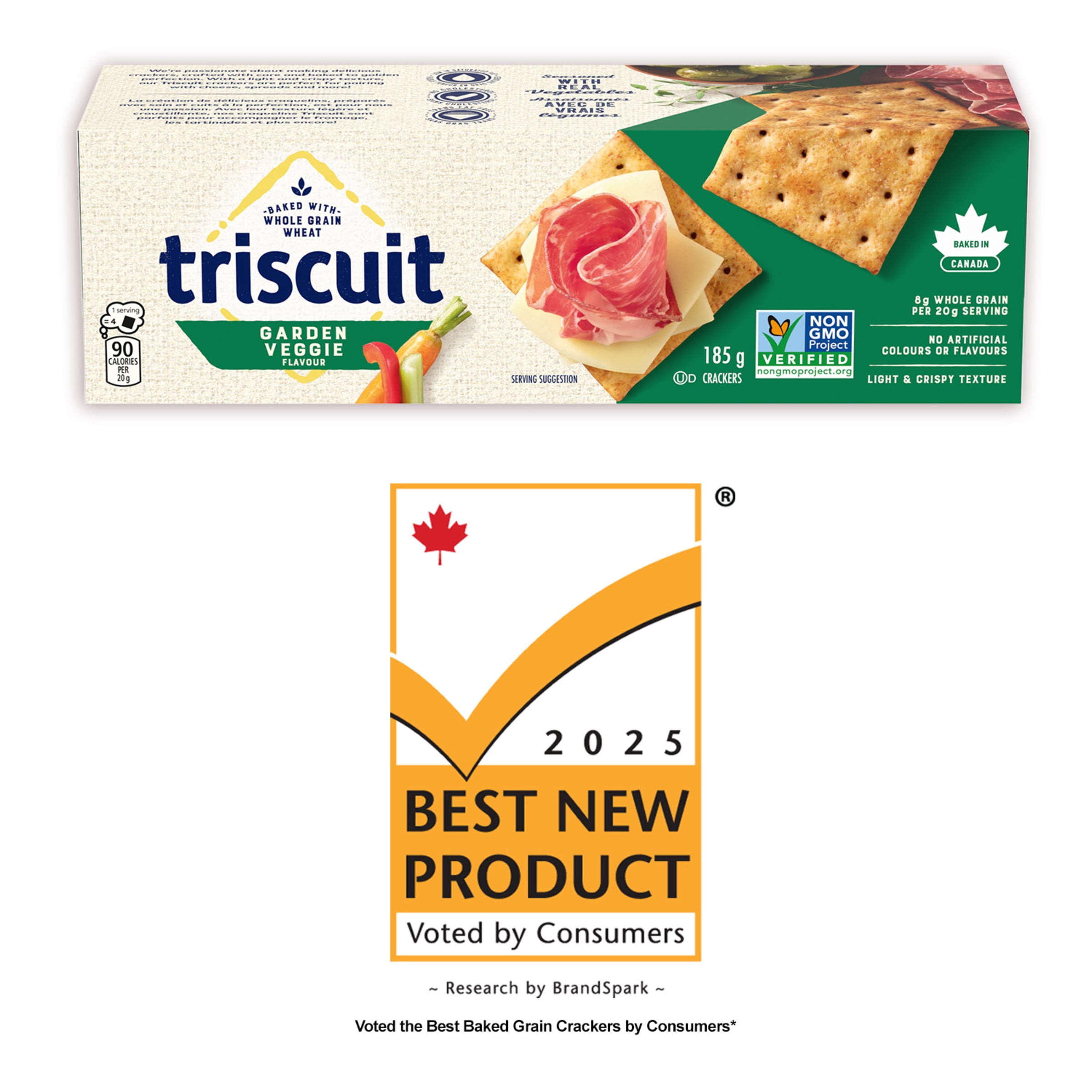 TRISCUIT, Garden Vegetable Crackers, Light and Crispy Texture