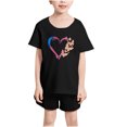 thumbnail image 4 of Rbaofujie Hauts Décontractés pour Filles Col Ras du Cou Manches Courtes T-Shirts Tenues Mode 2025 Printemps Été Chemises, 4 of 5