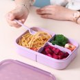 thumbnail image 3 of Tyidzon Bento Box Adult - 1150 ML Bento Lunch Containers for Kids with Spoon & Fork - Durable Bento Box for Eating Out, Bpa-Free and Food-Safe Material Purple, 3 of 7
