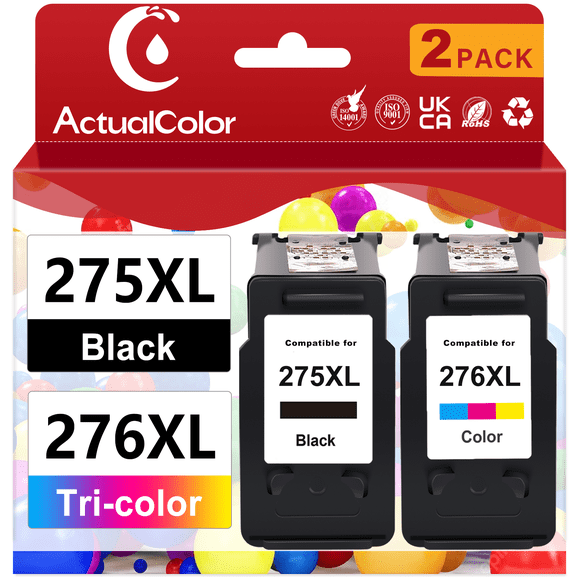 275TG 276TG Cartouche d'Encre pour Canon 275 276 Cartouche d'Encre pour Pixma TS3722 TR4722 TS3522 Imprimante, Lot de 2