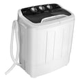 thumbnail image 1 of Costway 13lbs Portable Semi-Automatic Twin Tub Wash Machine W/ Built-In Drain Pump Black, 1 of 10