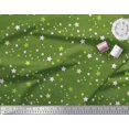 thumbnail image 2 of Soimoi Green Moss Georgette Fabric Stars Star Print Fabric by the Yard 42 Inch Wide, 2 of 3