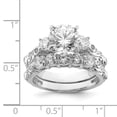 thumbnail image 2 of Bague de Mariage 2 Pcs en Argent Sterling 925 Plaquée Rhodium avec Zircon Cubique, 2 of 2
