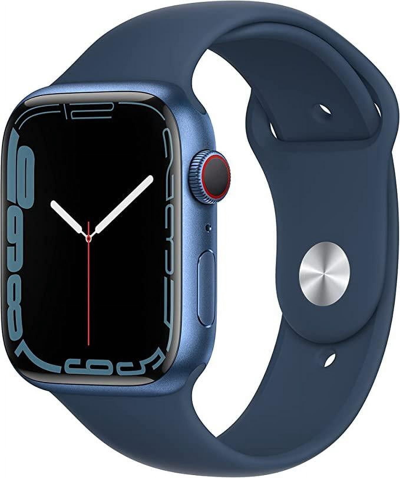 Restored Apple Watch Series 7 41MM Blue Aluminum Case GPS + Cellular Abyss Blue Sport Band (Refurbished)