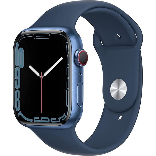 Restored Apple Watch Series 7 41MM Blue Aluminum Case GPS + Cellular Abyss Blue Sport Band (Refurbished)