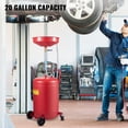 thumbnail image 2 of KFFKFF 20 Gallon Mobile Oil Drain Tank, Air-Operated Fluid Drainer with Adjustable Funnel, Pressure Valve for Oil & Fuel Extraction, 2 of 9