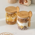thumbnail image 3 of WIFKLSIIPG Transparent Glass Food SeaLED Lid Spoon Jar Household Kitchen Preservation Storage SeaLED Jar Jam Jar Tea Jar(Clear), 3 of 8