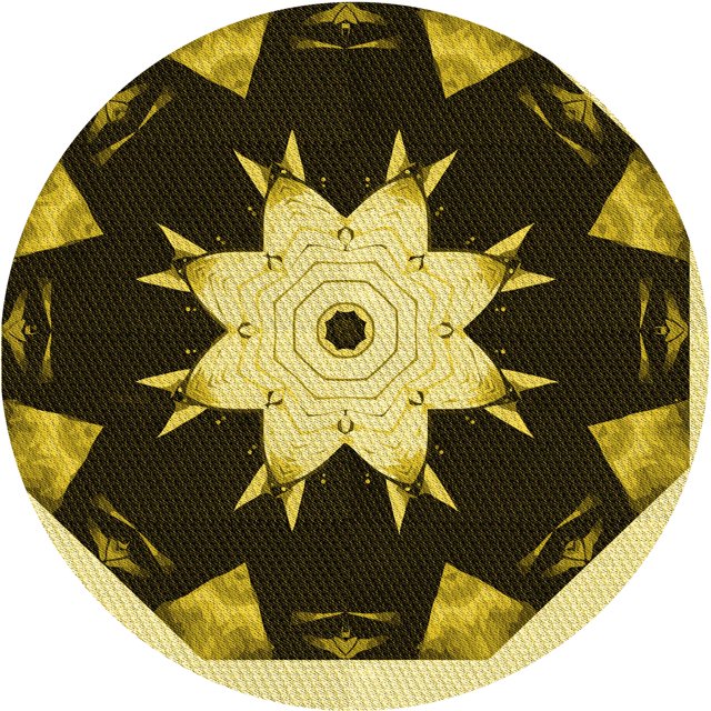 Ahgly Company Tapis Rond Lavable en Machine Intérieur Transitionnel Noir Brun, 6 Pieds Rond