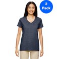 thumbnail image 1 of Gildan T-Shirt Col en V en Coton Épais pour Femmes - G500VL (Lot de 2), 1 of 1
