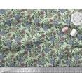 thumbnail image 2 of Soimoi Polyester Crepe Fabric Leaves & Floral Block Print Sewing Fabric Yard 42 Inch Wide, 2 of 3