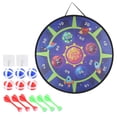thumbnail image 2 of Children's Dart Board, Dinosaur Sky Shape Double Competitive Throwing Toy, Safe Foam Axes, Hook & Loop Target, Motor Skills Development, Indoor Outdoor Game, Score Tracking, Gift for 6+, 2 of 9