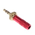 thumbnail image 4 of 3.5mm Screw Lock Stereo Jack Solder Adapter Male Plug Metal Audio Solder Adapter red, 4 of 6