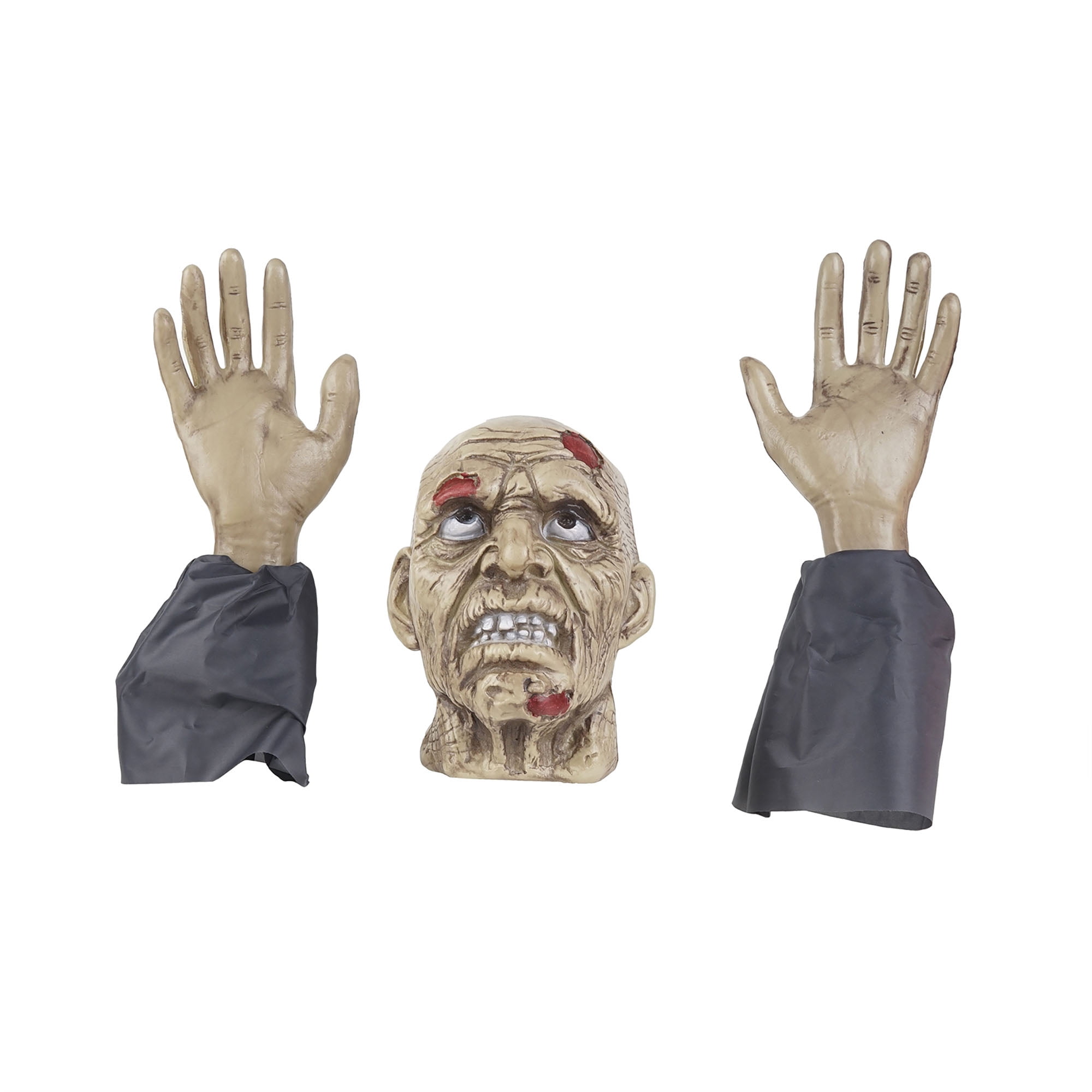Casse-citrouille zombie gris Way-To-Cel PL pour décorations de cimetière, accessoires de fête, taille unique