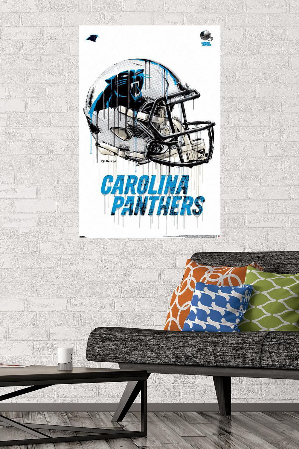 NFL Carolina Panthers - Drip Helmet 20 Wall Poster