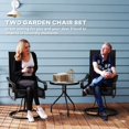 thumbnail image 3 of 2-Piece Swivel Patio Dining Chairs Set, 360° Rocking Outdoor Chairs with Powder Coated Steel Frame & Breathable Mesh, S-Shape Backrest, 22.8"W x 26.4"D x 42.1"H, Black, 3 of 7
