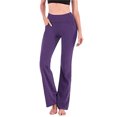 thumbnail image 2 of Innerwin Pantalons Taille Haute Femme Harem Course Jambes Larges Extensibles Violet 4TG, 2 of 7