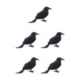 thumbnail image 1 of kurtrusly Horror Props For Halloween - High Simulation Black Crow Ornament For Festive Straight crow 5Set, 1 of 6