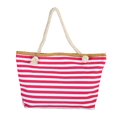 thumbnail image 1 of Women Beach Bag Large Capacity Rope Handle Canvas Casual Colorful Strip Female Shopping Tote Handbag Vacation Use, 1 of 10
