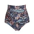 thumbnail image 1 of RELLECIGA Women's High Waisted Ruched Bikini Bottom, 1 of 6