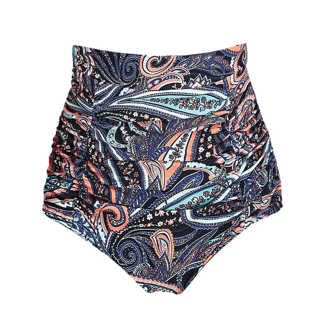 RELLECIGA Women's High Waisted Ruched Bikini Bottom