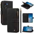 thumbnail image 1 of Samsung Galaxy M56 Wallet Cover with Zipper Pocket, Black, 1 of 6