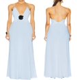 thumbnail image 4 of Robe Élégante à Fleurs pour Femmes, Dos Nu, Longue Robe de Soirée, 4 of 5