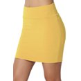 thumbnail image 1 of Jupe Tube Double Couche Taille Haute en Coton Extensible Basique pour Femmes, 1 of 7