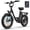BLACK, variant on URLIFE 3.0 Fat Tire Ebike, 20" Electric Bicycles for Adult, 750W Peak Motor, 48V 13AH Remobavle Battery, 7-Speed Commuting Ebike, UL2849-Black